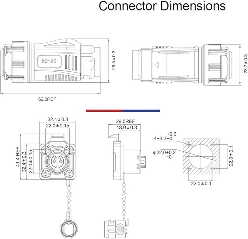 Waterproof Industrial M20 Aviation Connector 7 Pin Panel Mount Female Plug - Image 5